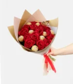 ramo-valentin rosas con ferrero